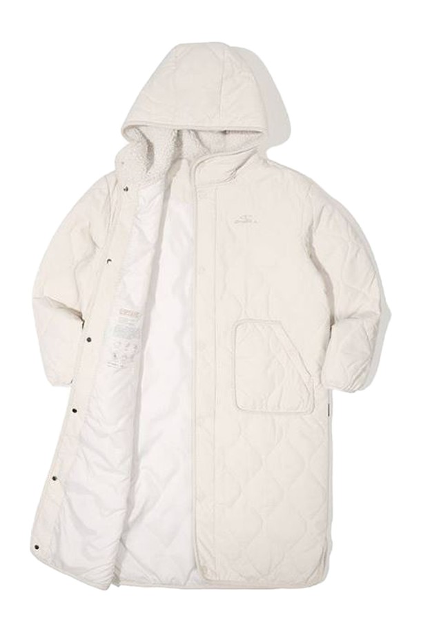 [오닐] 24/FW 여성 헬렌 여성 써모어 퀼팅 롱 후디 점퍼 OWJPN8108-508는 가을, 겨울 시즌에 따뜻하고 스타일리시하게 착용할 수 있는 여성 롱 후디 점퍼입니다. 라이트 베이지 컬러의 퀼팅 디자인에 루즈핏으로 제작되어 편안한 착용감을 선사하며, 일상, 산책, 여행 등 다양한 TPO에 활용하기 좋습니다. 써모어 3.4oz 충전재와 후드 안감 더블 플리스, 코듀로이 원단 믹스로 보온성을 높였으며, 지퍼 여밈 방식과 긴 소매, 롱 기장으로 디자인되었습니다. 캐주얼, 스포티, 미니멀 스타일을 연출하기에 적합한 겨울철 데일리 아우터입니다.
