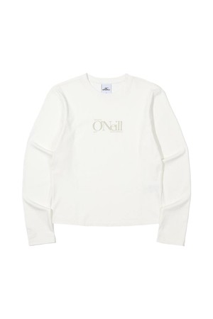 [오닐] 24/FW 여성 워딩 긴팔 티셔츠 OWTRN7151-101