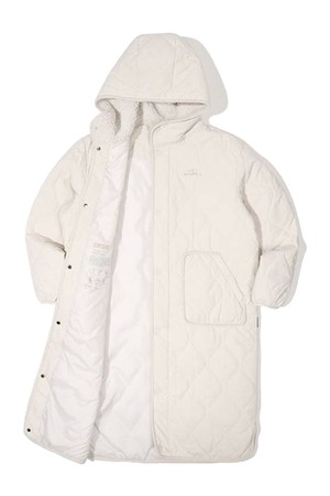 [오닐] 24/FW 여성 헬렌 여성 써모어 퀼팅 롱 후디 점퍼 OWJPN8108-508