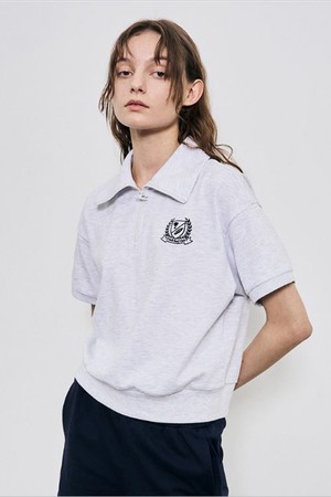 [오닐] 24/SS 여성 빅토리 카라 반팔 맨투맨 OWFTN6058-196