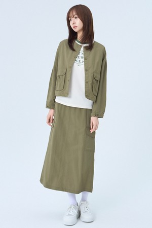 [오닐] [모델착장] 25SS 여성 바네 루즈 카고 스커트 OWPKO6107-510