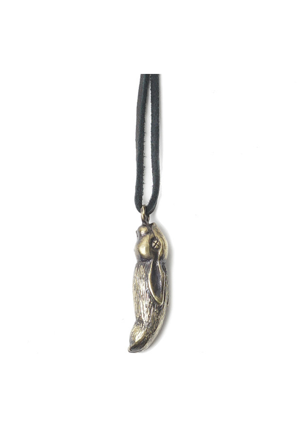 MOLLIVE -  - [MOLLIVE] Rabbit Foot LZR Necklace L Brass.Deerskin