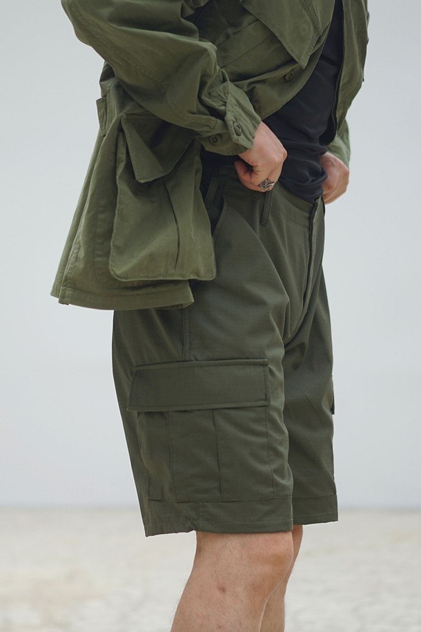 YMCL KY - 하프팬츠 - [YMCL KY] US BDU Ripstop Shorts - Olive