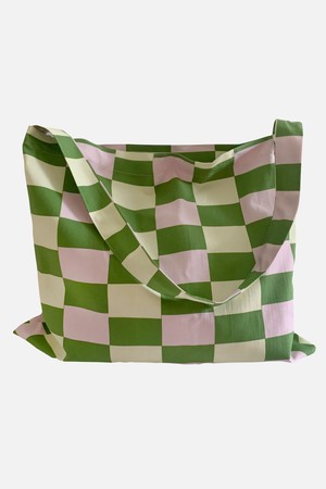 checkerboard olive bag