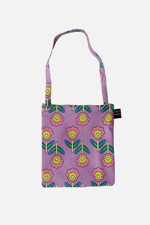 pop flower violet mini tote bag