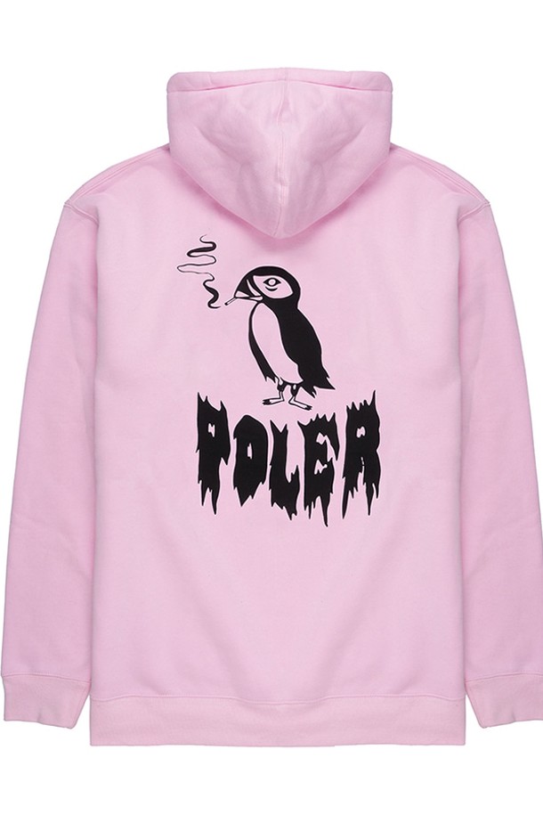캡틴 핀과 폴러스터프의 콜라보로 탄생한 한정판 펭귄 크립 후드 티셔츠입니다. 핑크 색상의 이 후드는 면과 폴리에스테르 혼방 소재로 제작되었으며, 부드러운 촉감과 두툼한 기모 안감으로 가을, 겨울철 따뜻하고 편안하게 착용할 수 있습니다. 펭귄 캐릭터 프린트가 돋보이는 캐주얼하고 스트릿한 스타일의 레귤러 핏 후드티로, 일상뿐 아니라 캠핑과 같은 야외 활동에도 활용하기 좋습니다.
