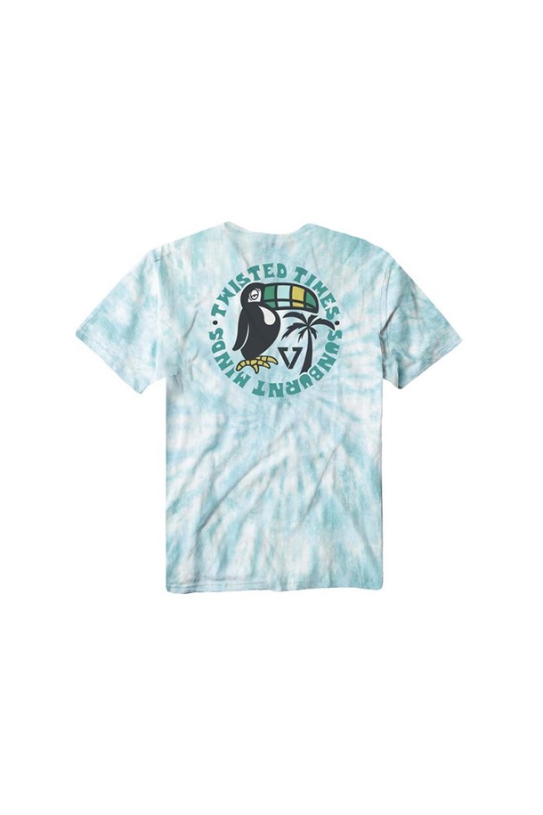 VISSLA - 반팔티셔츠 - Easy Beaks Tie Dye PKT Tee-PCB Pacific Blue