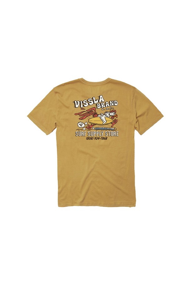 VISSLA - 반팔티셔츠 - Rooster Run SS PKT Tee-OCR OCHRE