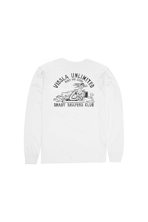 VISSLA - 긴팔티셔츠 - Shapers Club LS PKT Tee-WHT