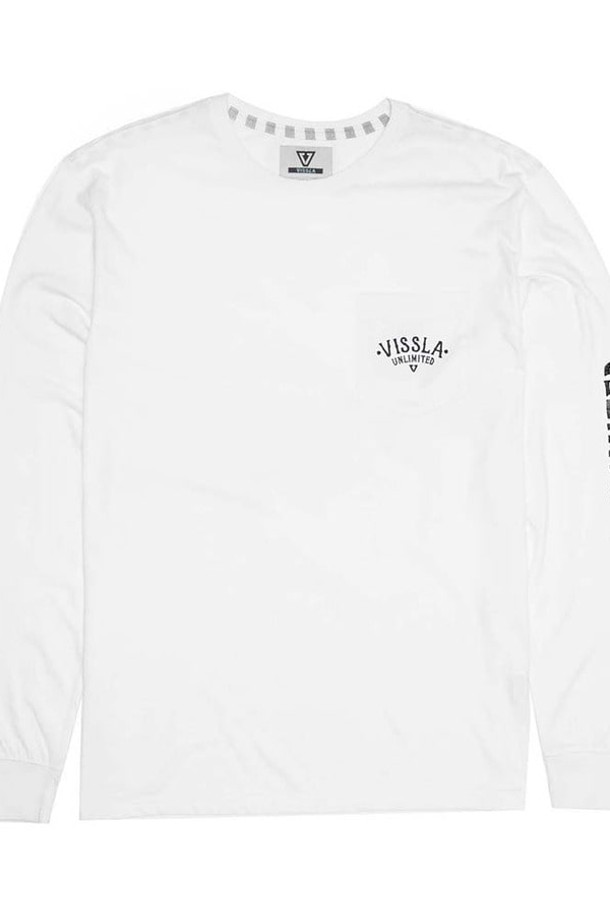 VISSLA - 긴팔티셔츠 - Shapers Club LS PKT Tee-WHT