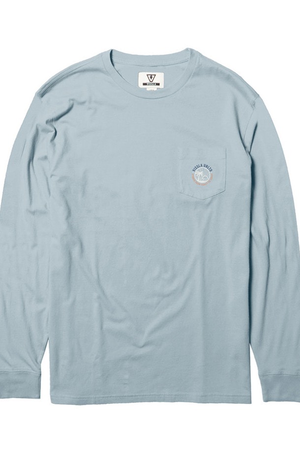 VISSLA - 긴팔티셔츠 - Sun Down LS PKT Tee-ICB Ice Blue