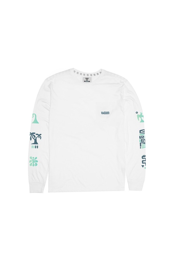 VISSLA - 긴팔티셔츠 - Yeah You LS PKT Tee-WHT WHITE