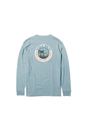 Sun Down LS PKT Tee-ICB Ice Blue