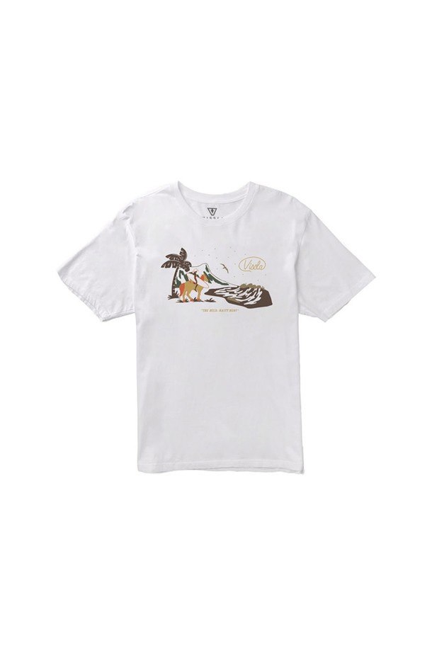 VISSLA - 반팔티셔츠 - Soren Wavy West Organic Tee-WHT