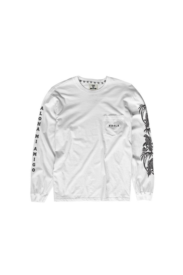 VISSLA - 긴팔티셔츠 - Parrodise LS PKT Tee-WHT