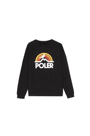 스테이플 X 폴러스터프 콜라보 한정판 피전 레인보우 크루 BLACK