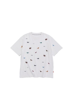 PRM 워시 EMB 티 ANIMAL WHITE