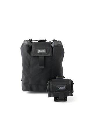 폴딩 메가 덤프 파우치 - 블랙