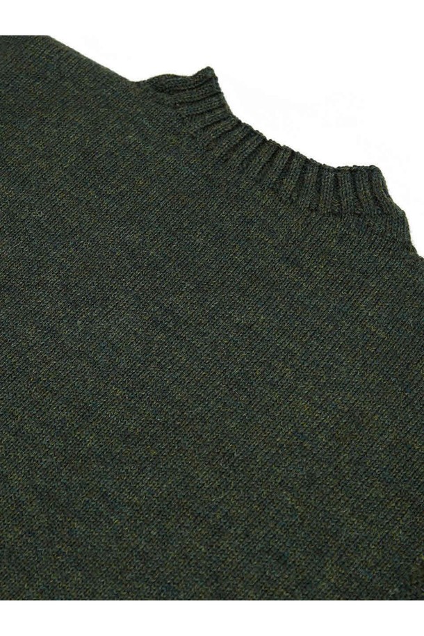 GUERNSEY WOOLLENS - 스웨터 - [건지울른스] 피셔맨 홀가먼트 스웨터 - 로덴 그린