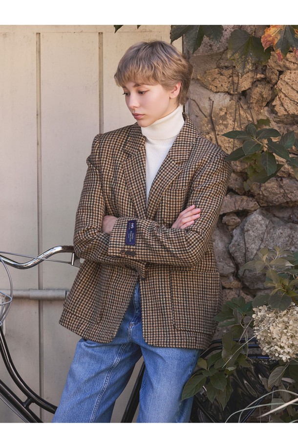 Abraham Moon - 자켓 - 하운드투스 셔틀랜드 울 자켓 - 클래식 카멜