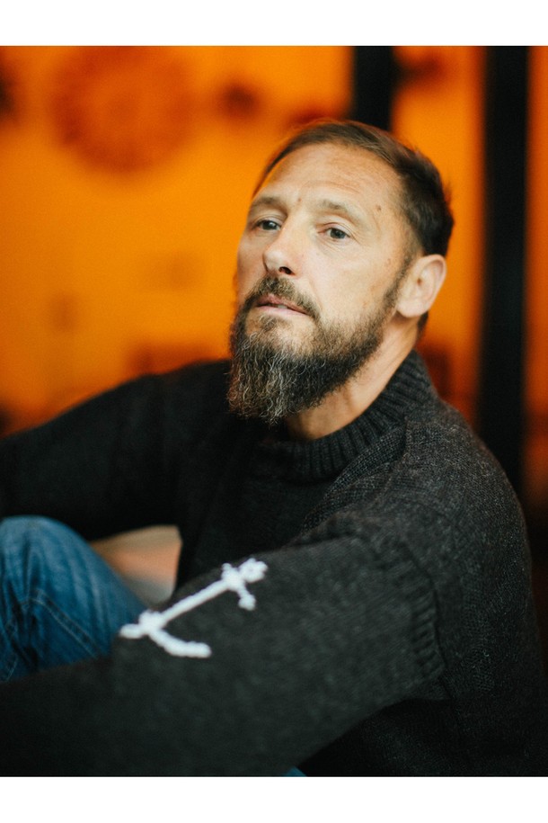 GUERNSEY WOOLLENS - 가디건 - 피셔맨 홀가먼트 가디건 - 다크 브라운