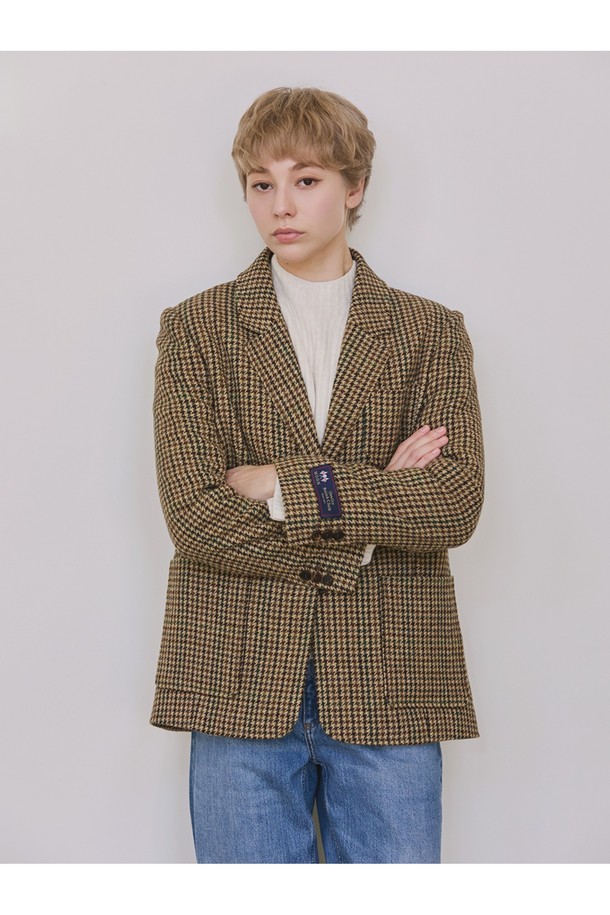 Abraham Moon - 자켓 - 하운드투스 셔틀랜드 울 자켓 - 클래식 카멜