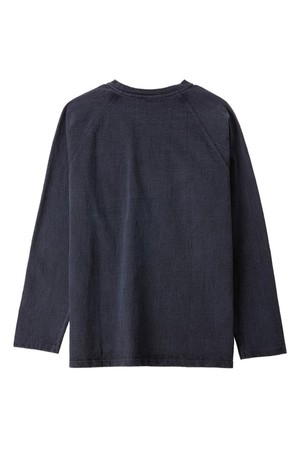 피그먼트 다잉 헤비코튼 포켓 긴팔 티셔츠 - 네이비