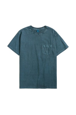 피그먼트 다잉 포켓 반팔 티셔츠 - 슬레이트