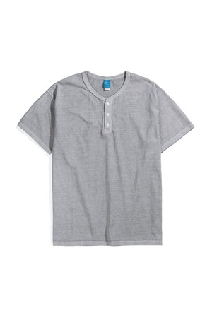 헨리넥 반팔 티셔츠 - 피그먼트 애쉬