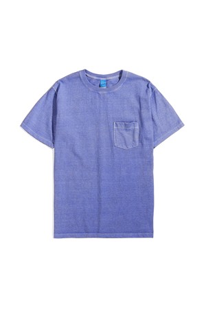 피그먼트 다잉 포켓 반팔 티셔츠 - 퍼플
