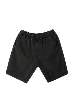 9oz 헤비코튼 트레블 반바지 - 피그먼트 블랙