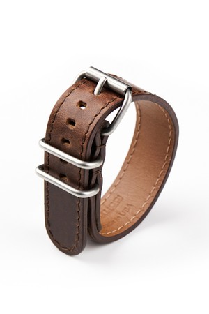 Duration 가죽 나토밴드 22mm 브라이어 브라운 (더블 룹)