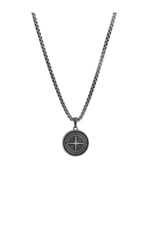 컴퍼스 펜던트 목걸이 - 빈티지