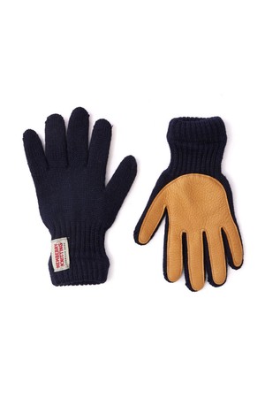 사슴가죽 울장갑 - 네이비