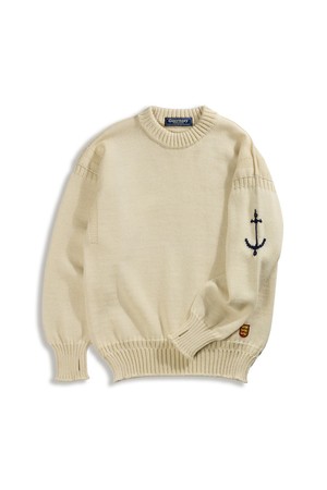 크루넥 홀가먼트 스웨터 - 아란