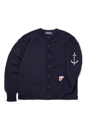 피셔맨 홀가먼트 가디건 - 네이비