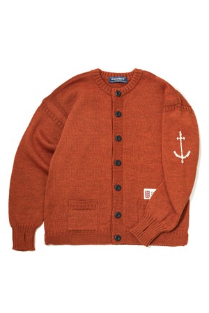 피셔맨 홀가먼트 가디건 - 번트 오렌지
