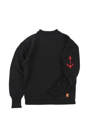 피셔맨 홀가먼트 스웨터 - 블랙