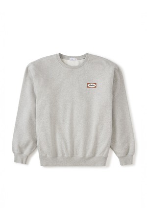 윌리엄 EMB 크루넥 스웻셔츠 - 헤더 그레이