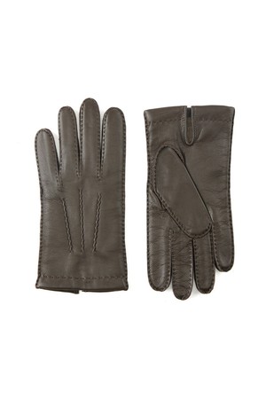 샤프츠베리 터치스크린 남성 가죽장갑 - 브라운