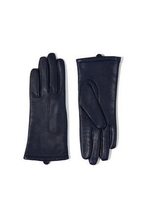 지니 여성 가죽장갑 - 네이비