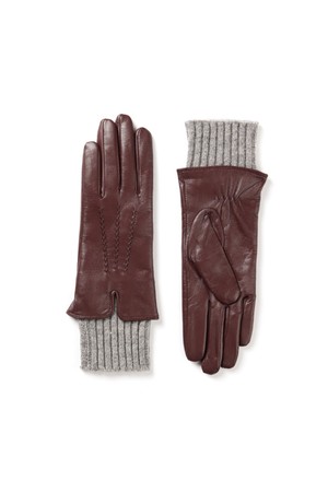 타마라 여성 가죽장갑 - 클라렛