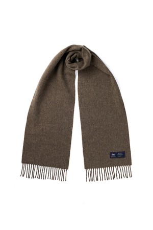 메리노울 머플러 25cm - 다크 베이지
