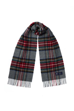 메리노울 머플러 25cm - 그레이 스튜어트