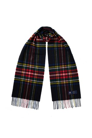 메리노울 머플러 25cm - 블랙 스튜어트