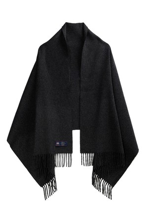 메리노울 숄 70cm - 차콜