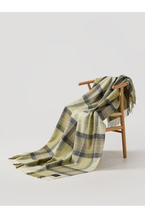 셔틀랜드 울 블랭킷 - 스카이 그린