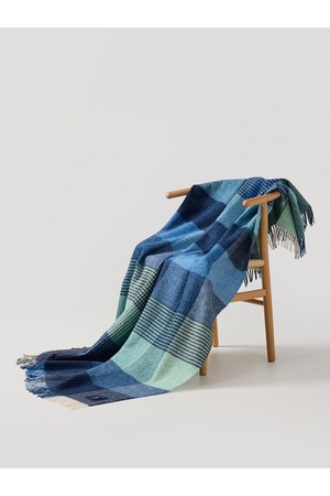 셔틀랜드 울 블랭킷 - 린드리 블루