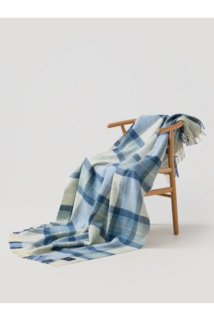 셔틀랜드 울 블랭킷 - 스카이 블루