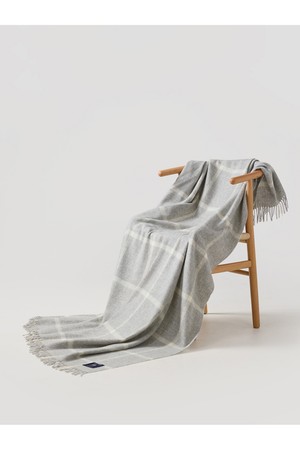 메리노 울 블랭킷 - 윈도우페인 그레이